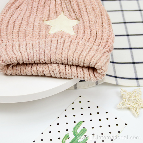 fleece warm knitted hat customization